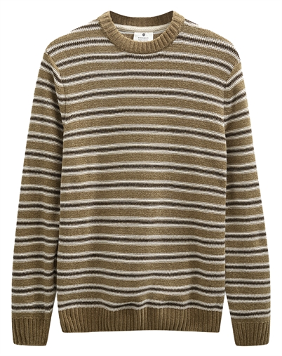 Anerkjendt - AKSune Chenille Stripe Strik - Ermine